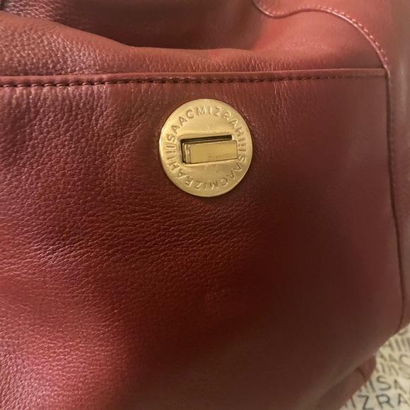 Isaac Mizrahi Deep Red Leather Bag - Picture 15 of 15
